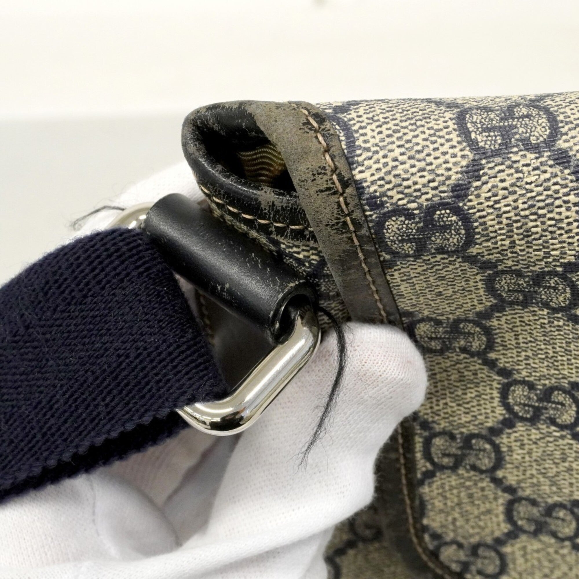 Gucci Navy Pvc Shoulder Bag (Pre-Owned)