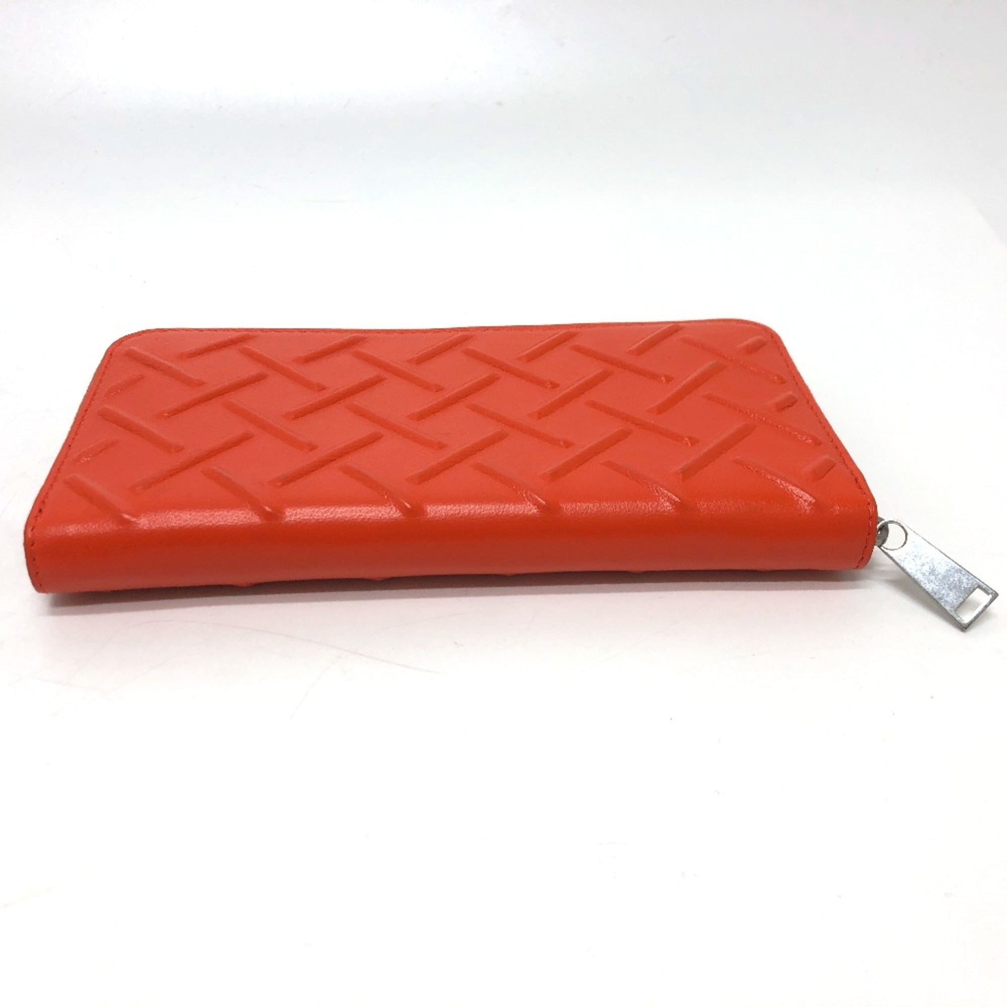 Bottega Veneta Orange Leather Long Wallet (Bi-Fold)