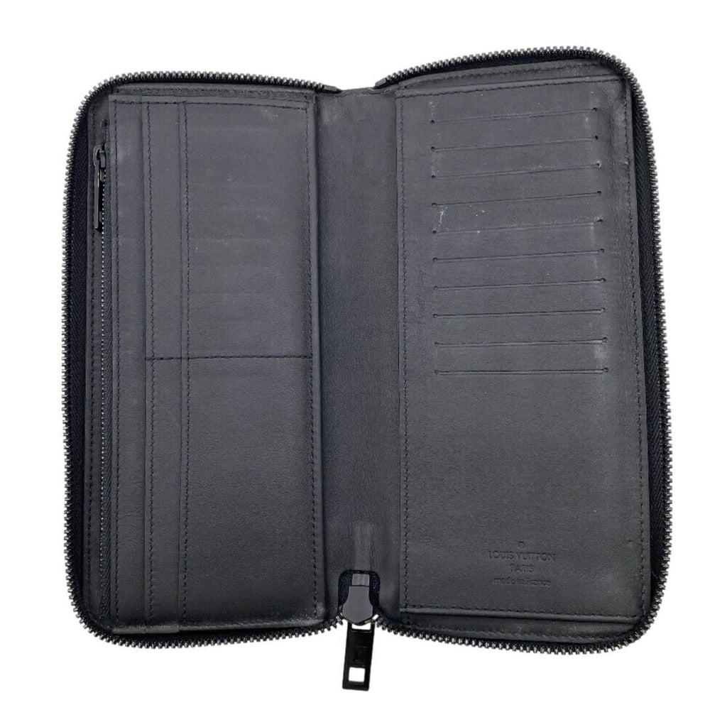 Louis Vuitton Black Leather Long Wallet