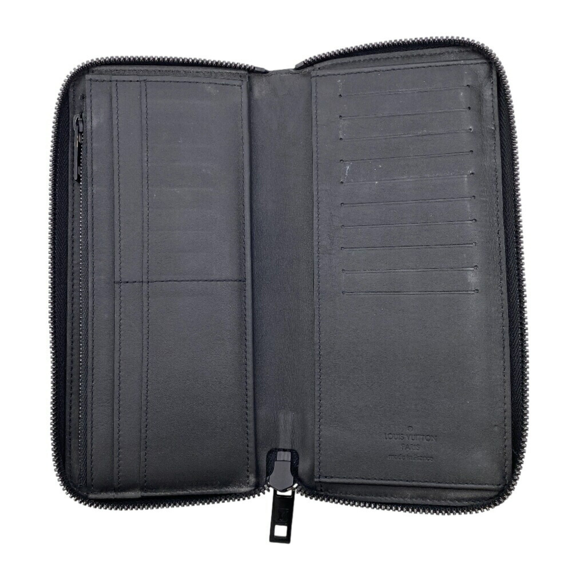 Louis Vuitton Black Leather Long Wallet