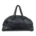 Chanel Black Leather Boston Bag