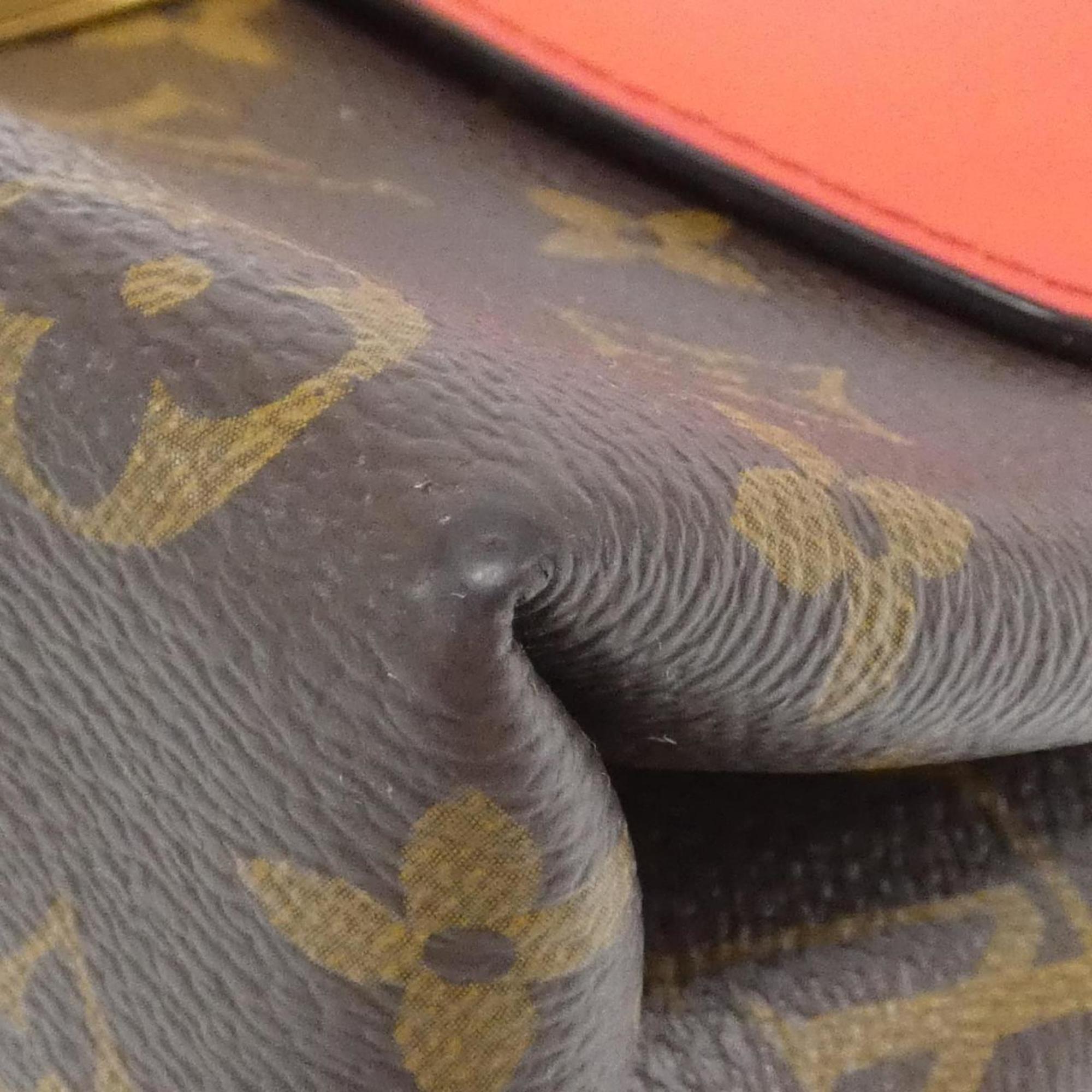 Louis Vuitton Coquelicots Marron Coated Canvas Leather Handbag