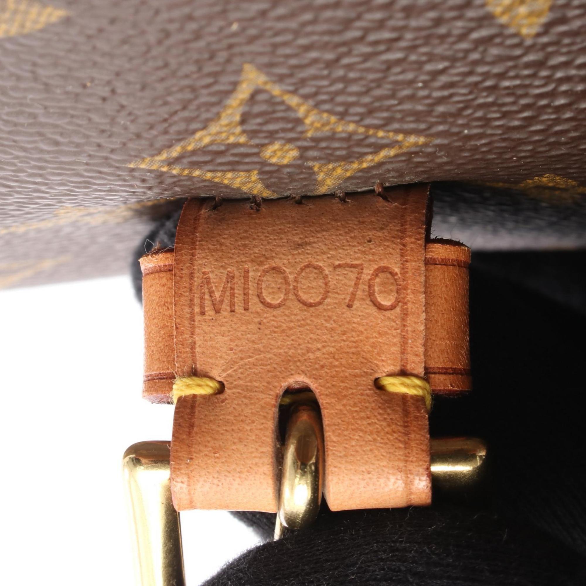 Louis Vuitton Monogram Brown Coated Canvas Leather Handbag