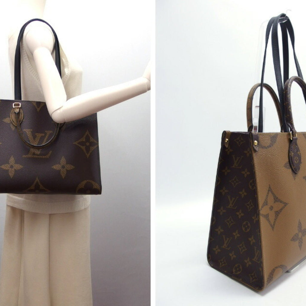 Louis Vuitton Monogram Dark Brown Marron Monogram Monogram Reverse Shoulder Bag Tote Bag