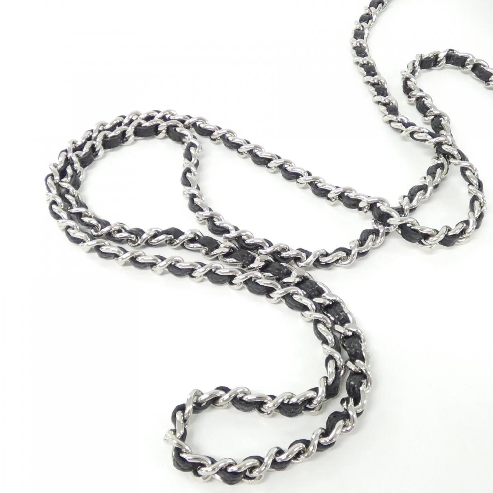 Chanel Black Bordeaux Grained Calfskin Chain/Shoulder Wallet