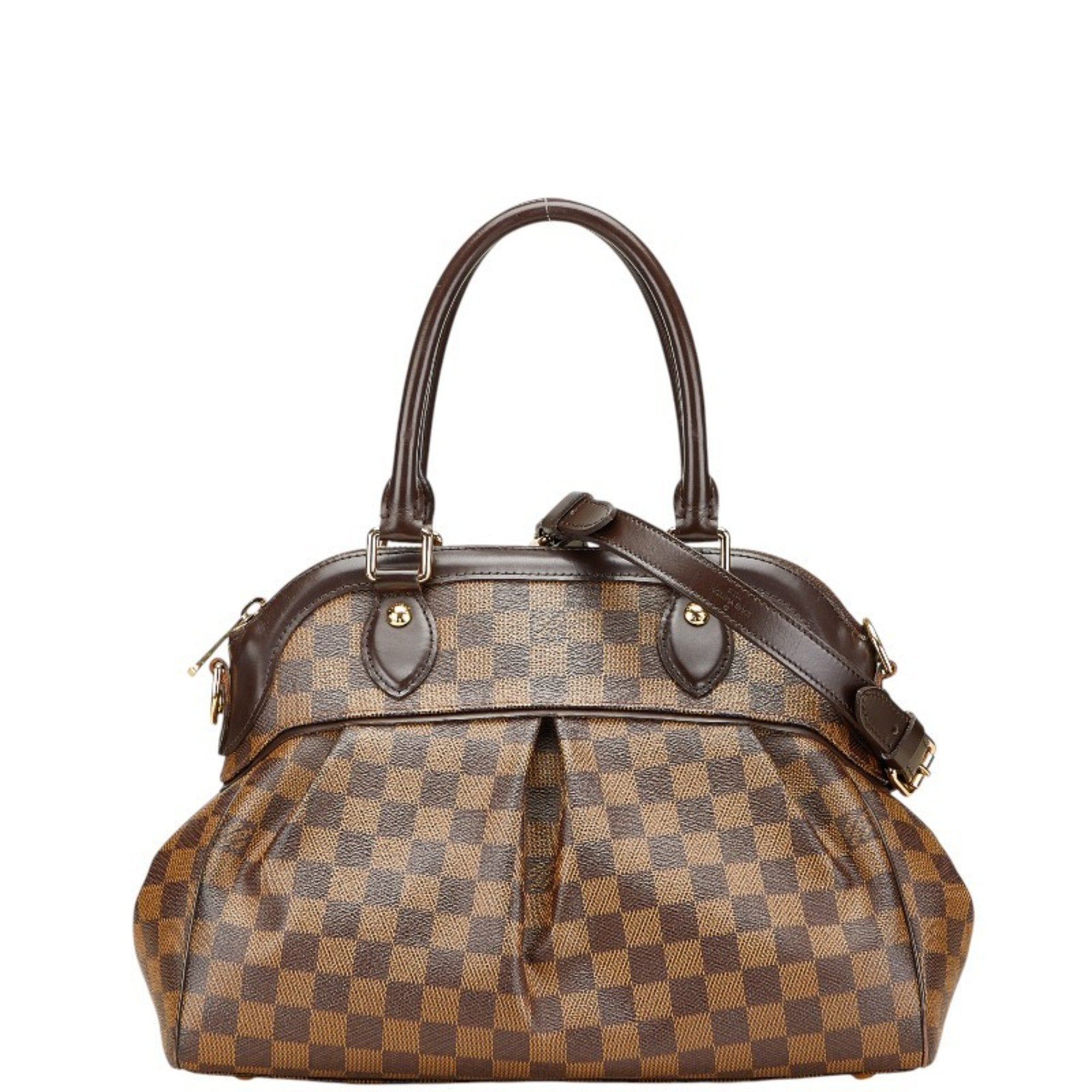 Louis Vuitton Damier Brown Pvc Leather Handbag Shoulder Bag