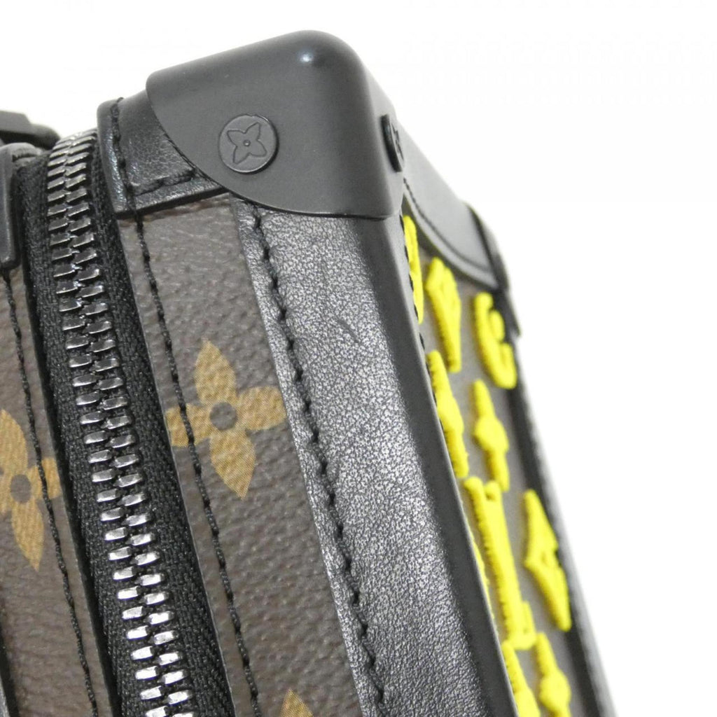 Louis Vuitton Black Jaune Yellow Coated Canvas Shoulder Bag