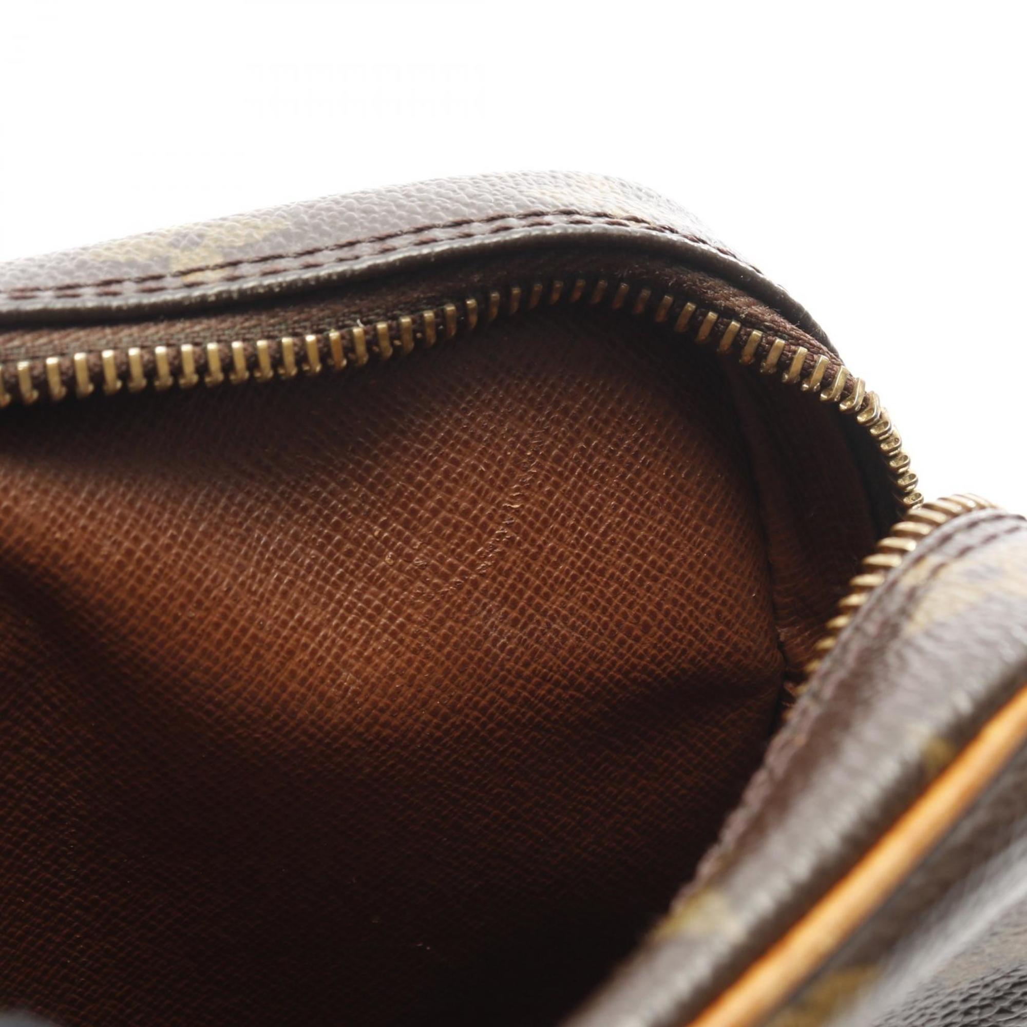 Louis Vuitton Brown Pvc Monogram Coated Canvas Leather Shoulder Bag