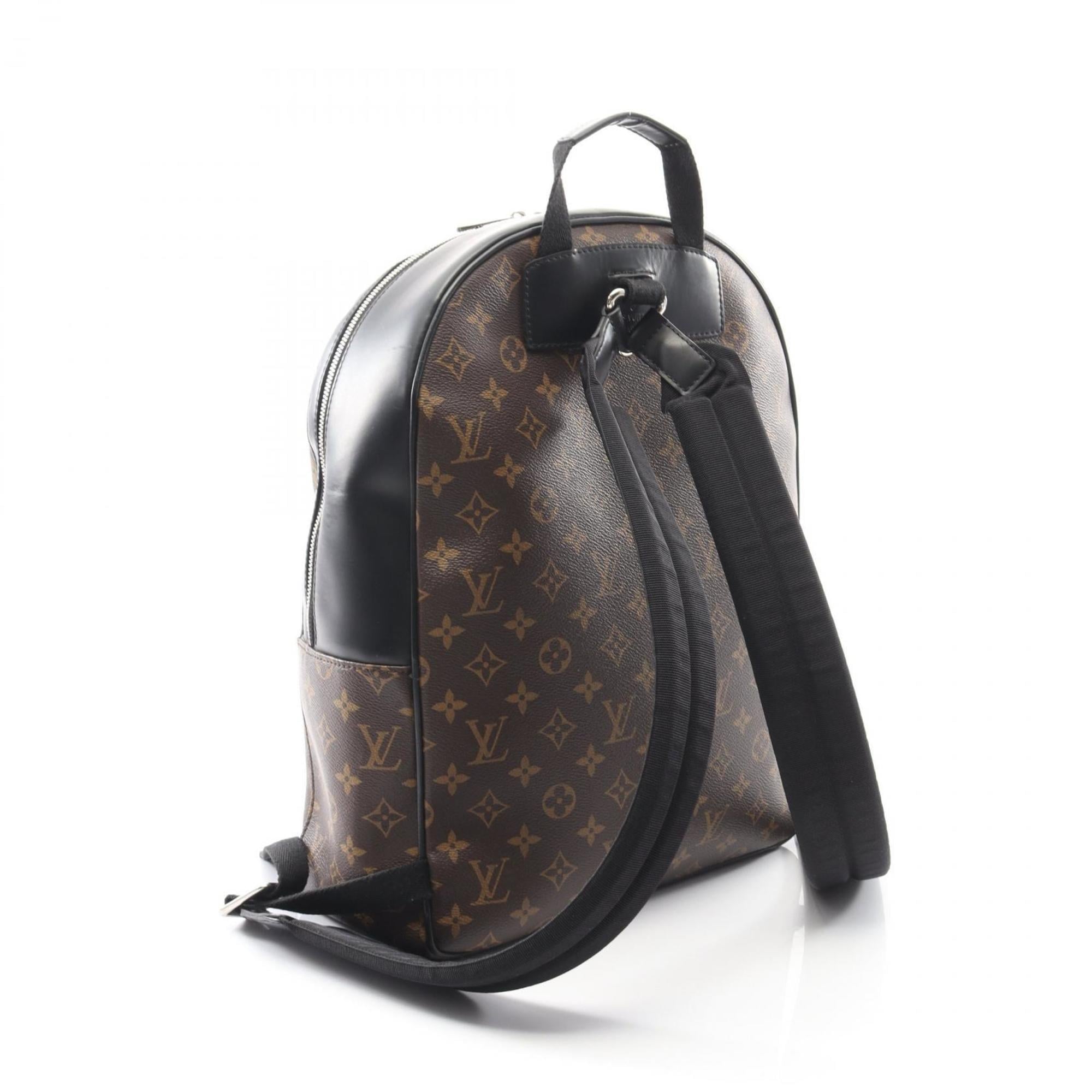 Louis Vuitton Black Brown Coated Canvas Monogram Pvc Leather Backpack