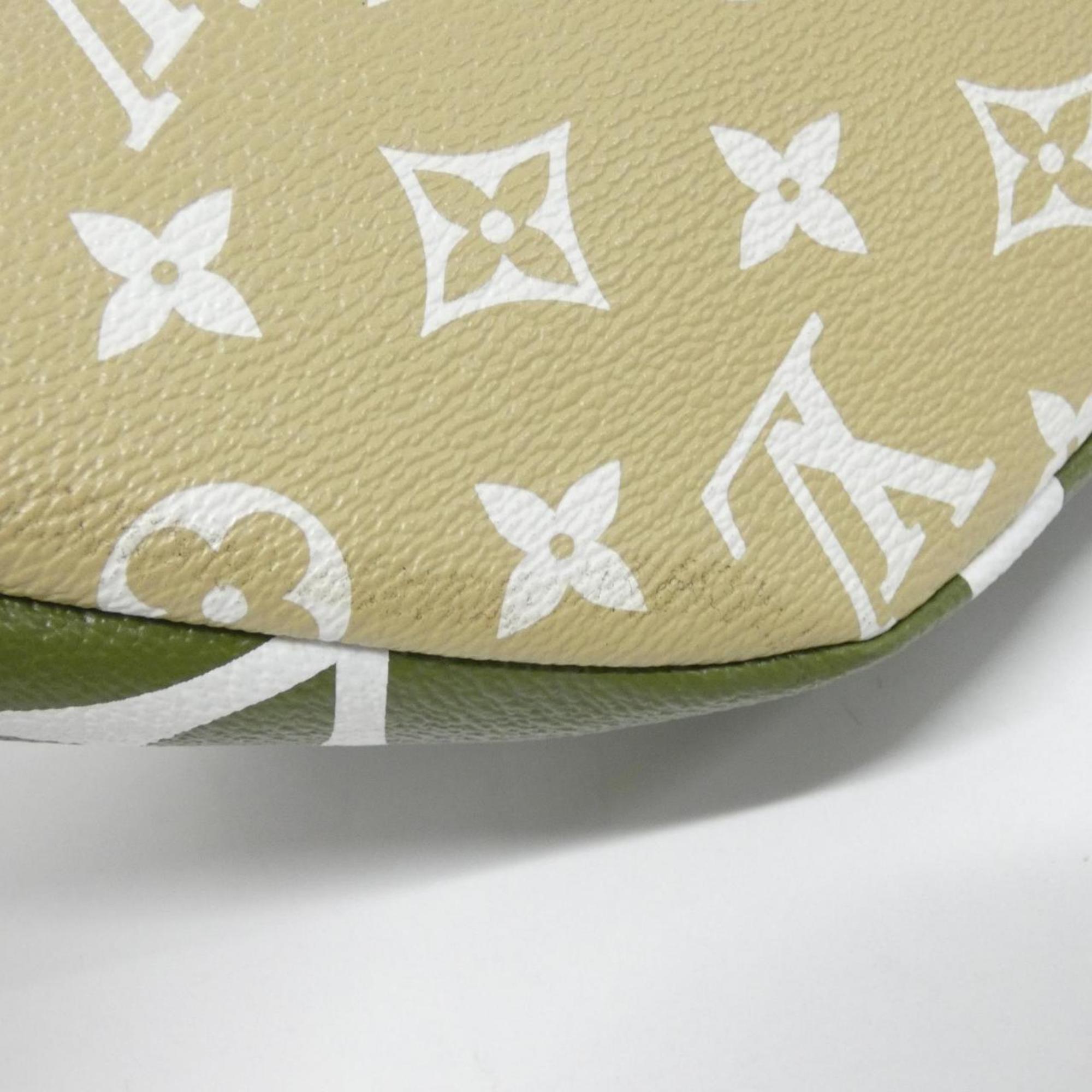 Louis Vuitton Green Khaki Coated Canvas Shoulder Bag