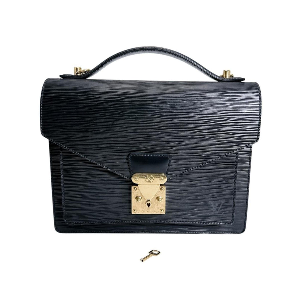 Louis Vuitton Black Epi Leather Handbag Shoulder Bag