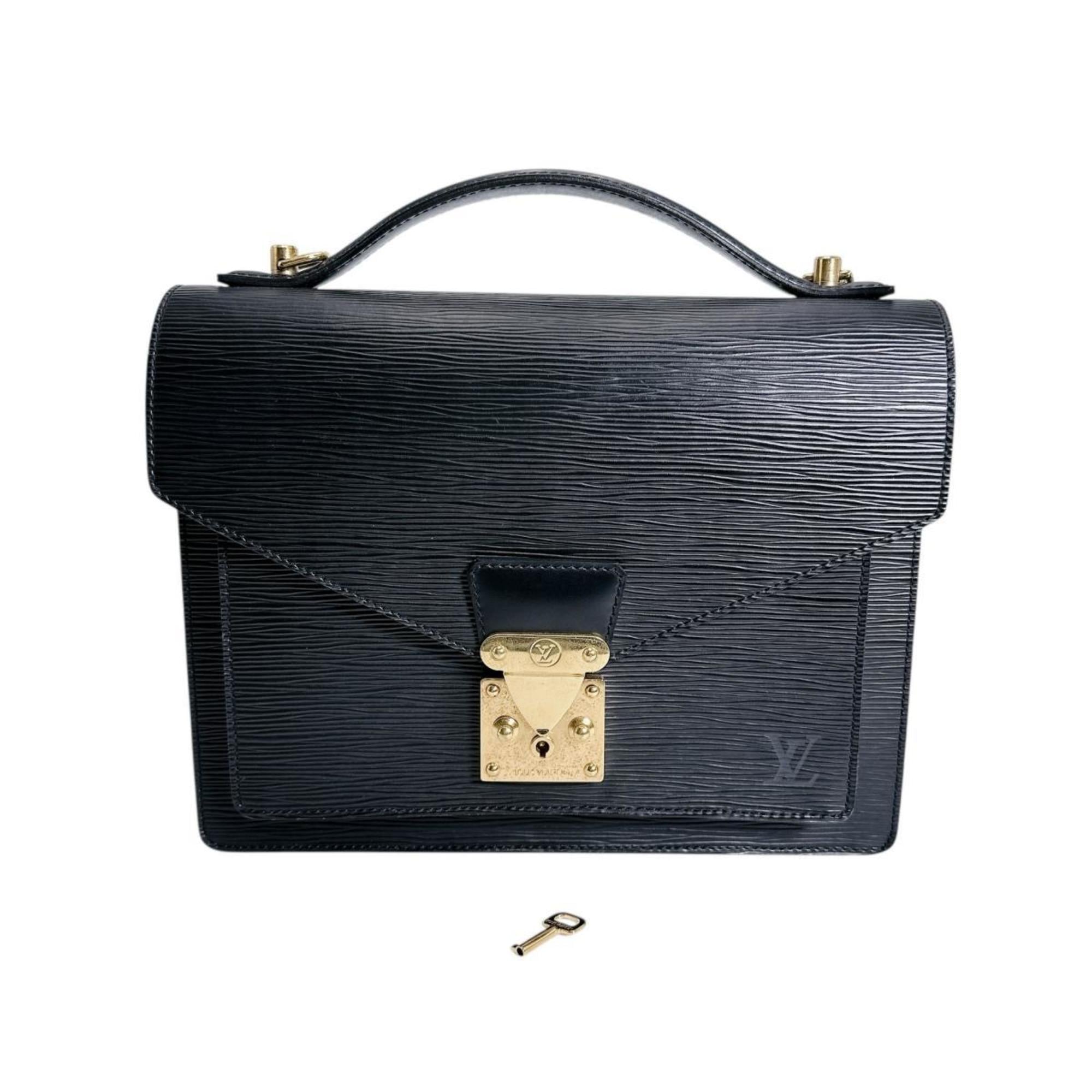 Louis Vuitton Black Epi Leather Handbag Shoulder Bag