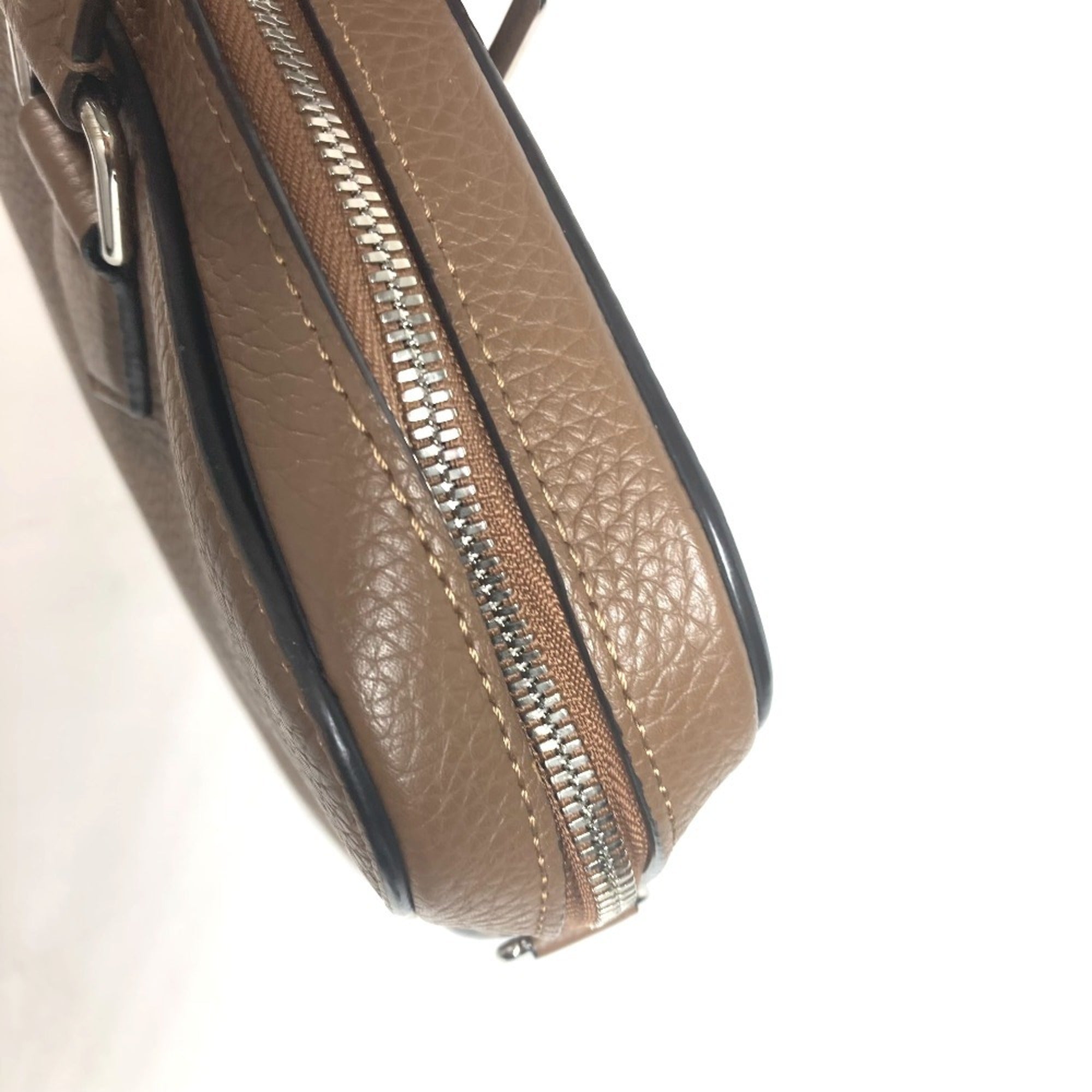 Louis Vuitton Brown Leather Briefcase Handbag Tote Bag