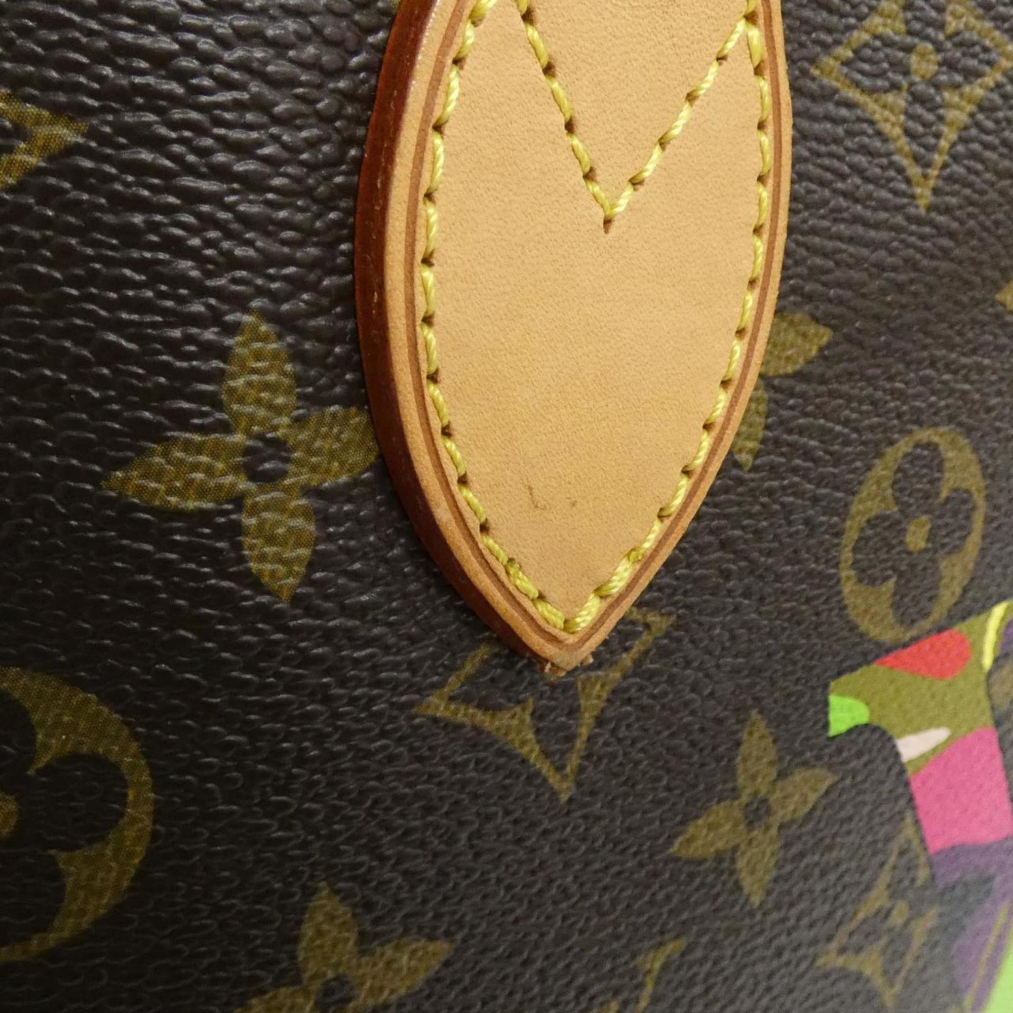 Louis Vuitton Brown Coated Canvas Handbag