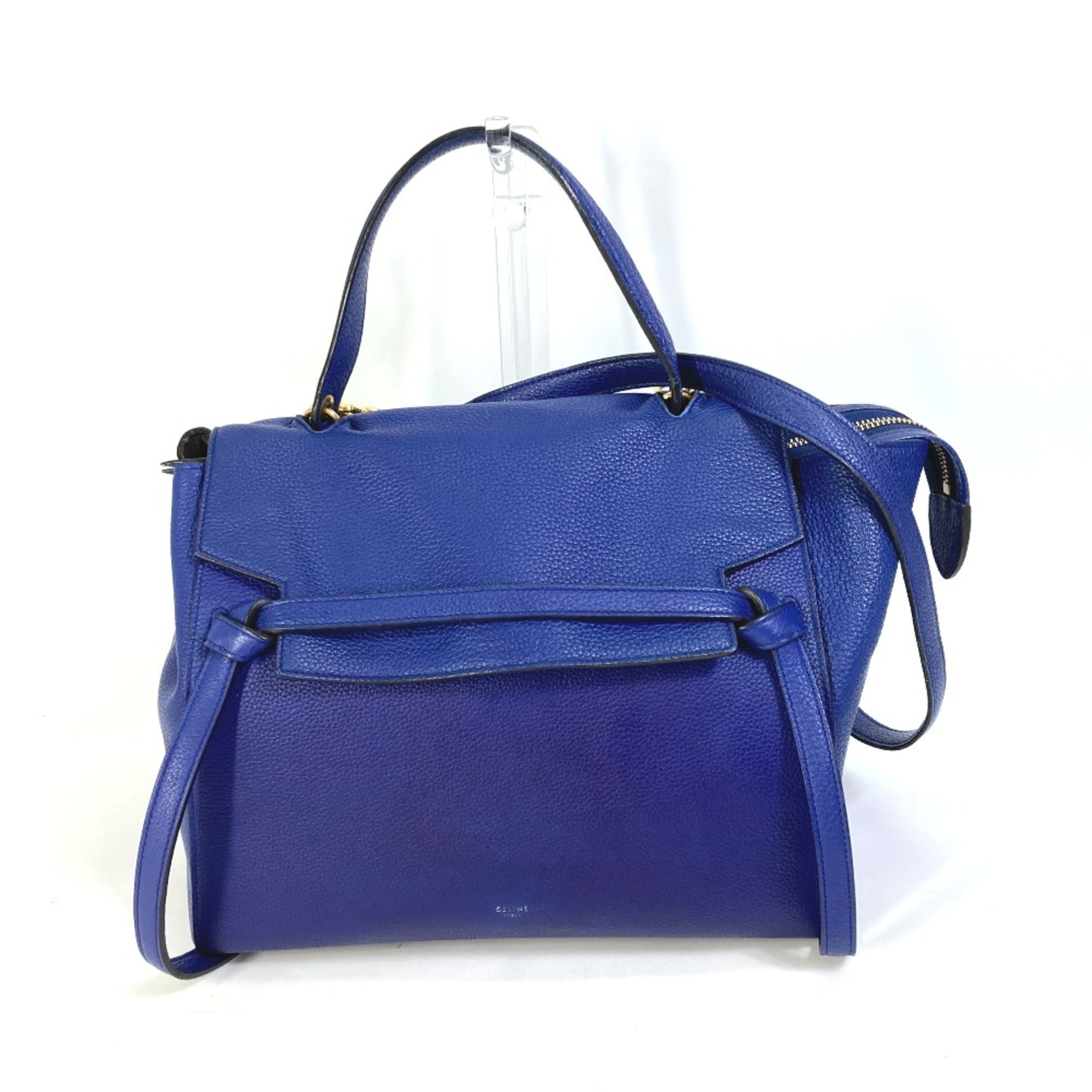 Celine Blue Leather Shoulder Bag