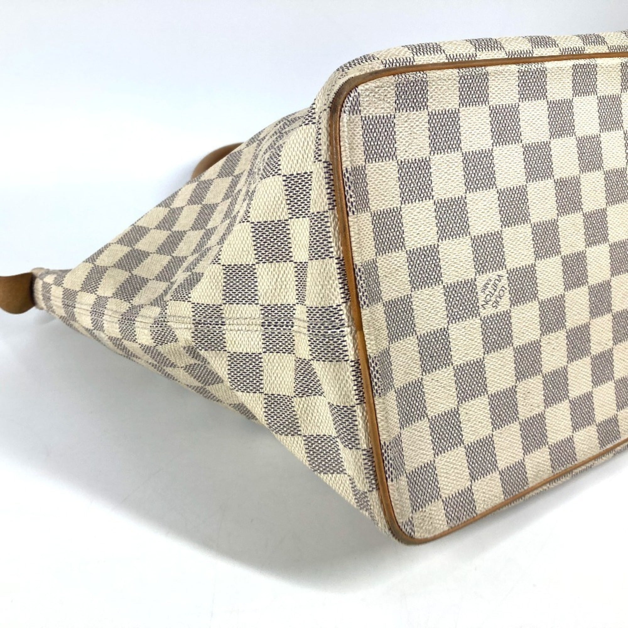 Louis Vuitton White Damier Azur Shoulder Bag Tote Bag
