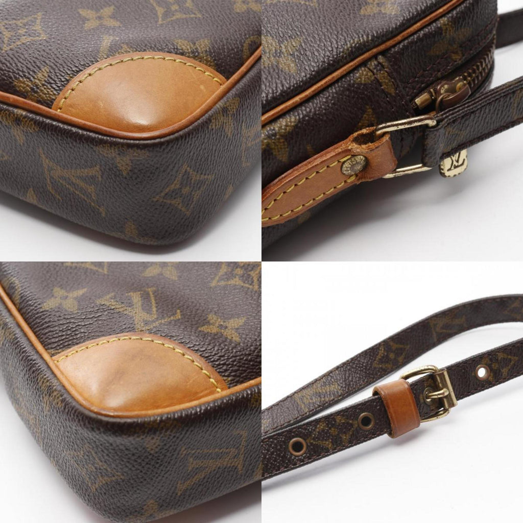 Louis Vuitton Brown Pvc Coated Canvas Leather Shoulder Bag