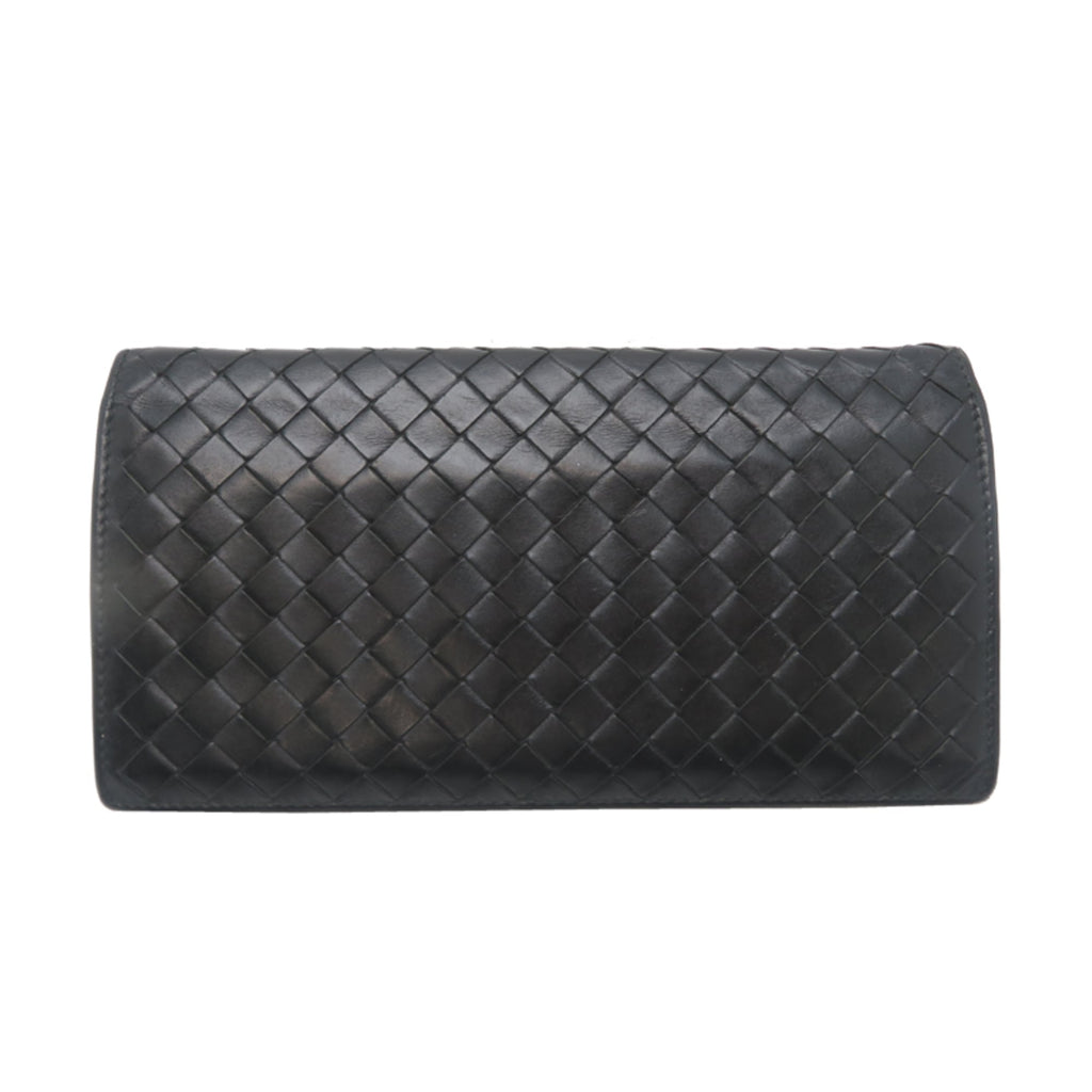 Bottega Veneta Black Leather Wallet (Bi-Fold)