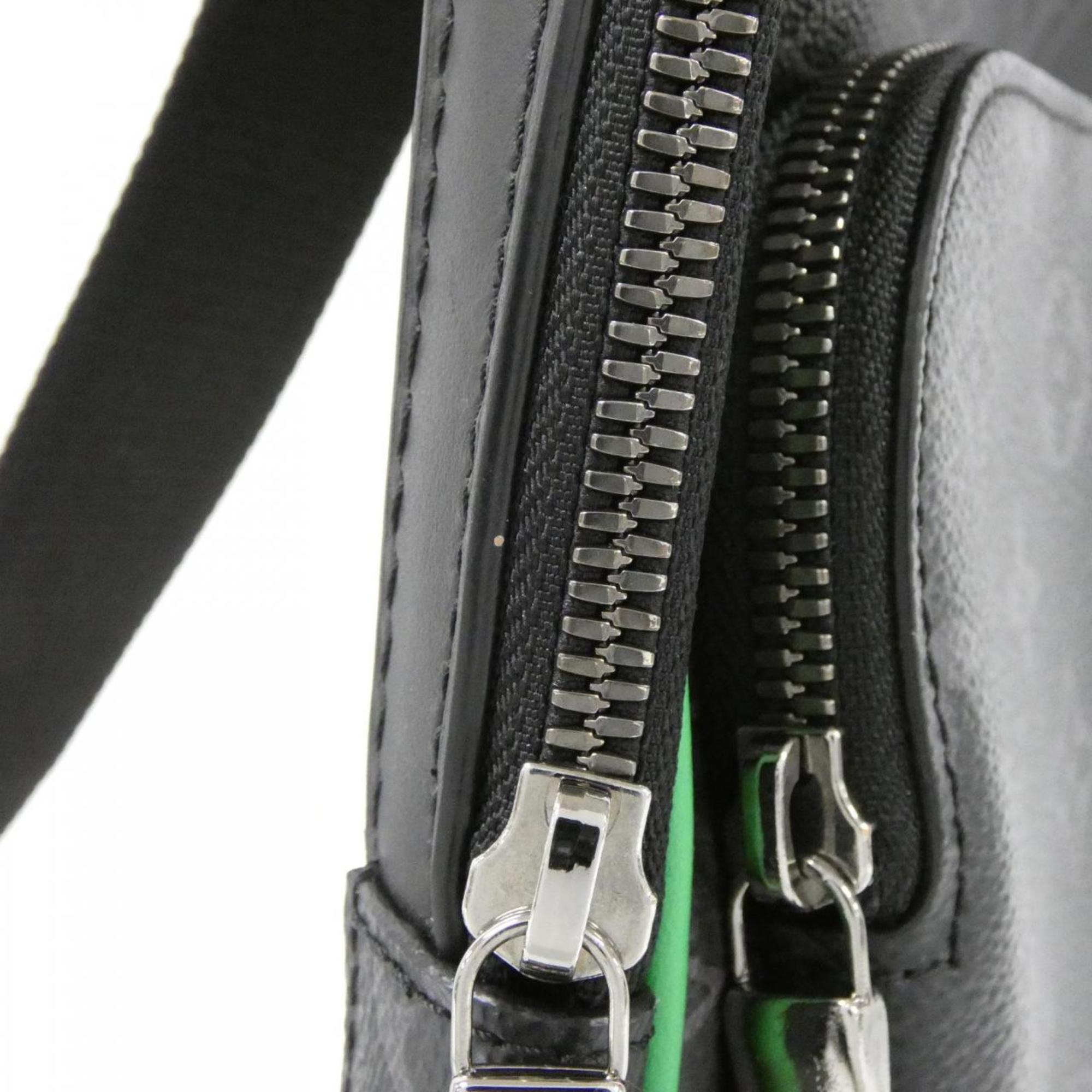 Louis Vuitton Monogram Eclipse Black Green Coated Canvas Handbag