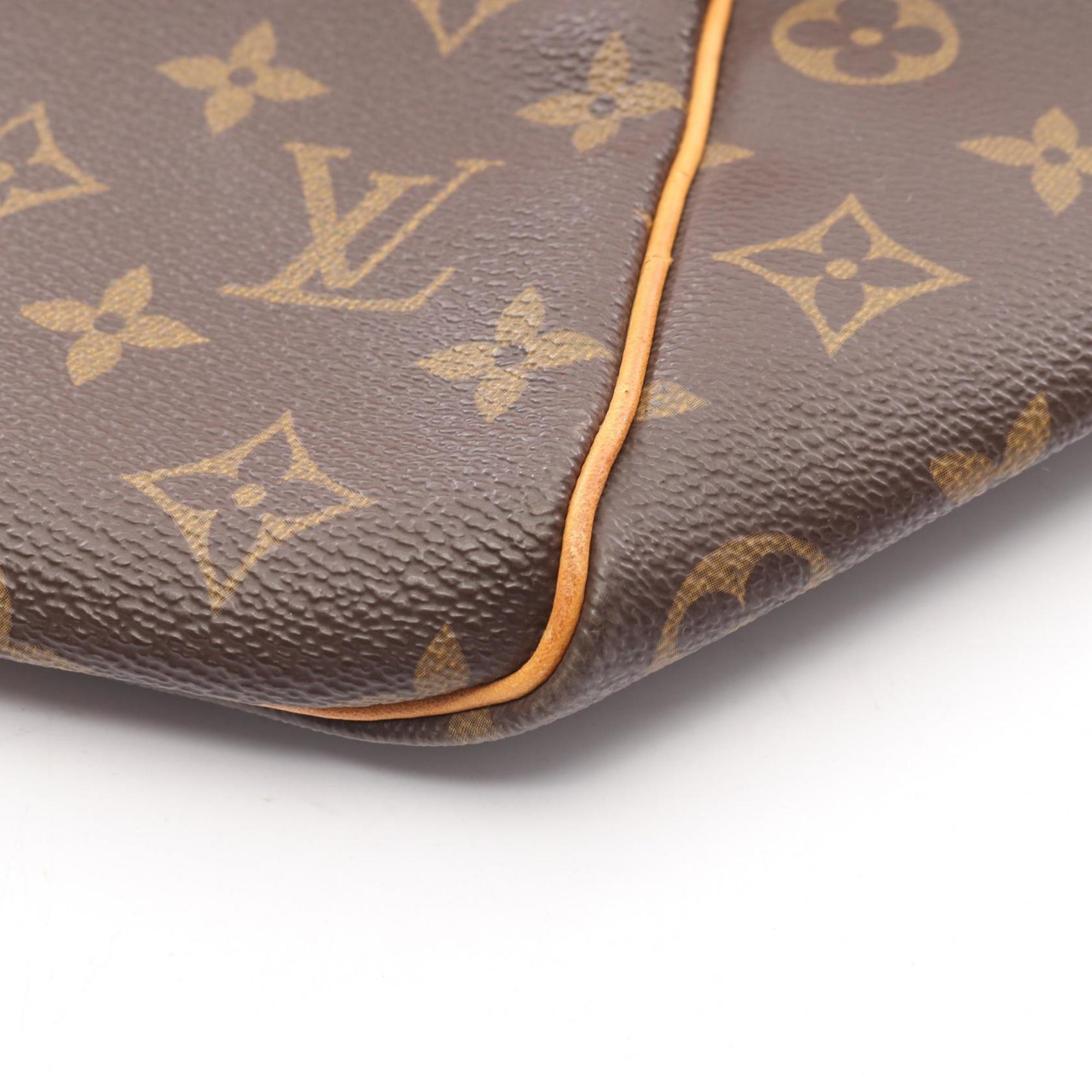 Louis Vuitton Brown Monogram Coated Canvas Leather Boston Bag