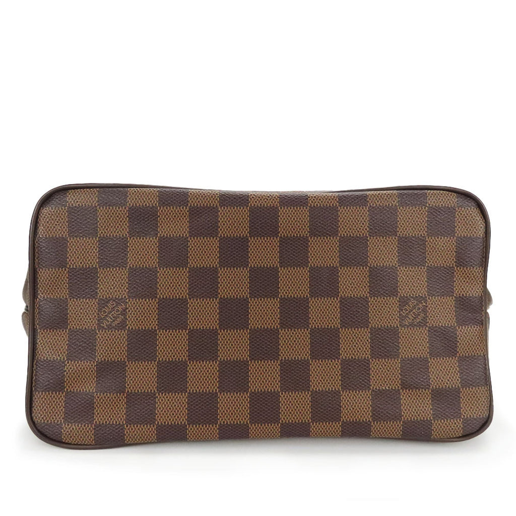 Louis Vuitton Brown Damier Canvas Leather Tote Bag