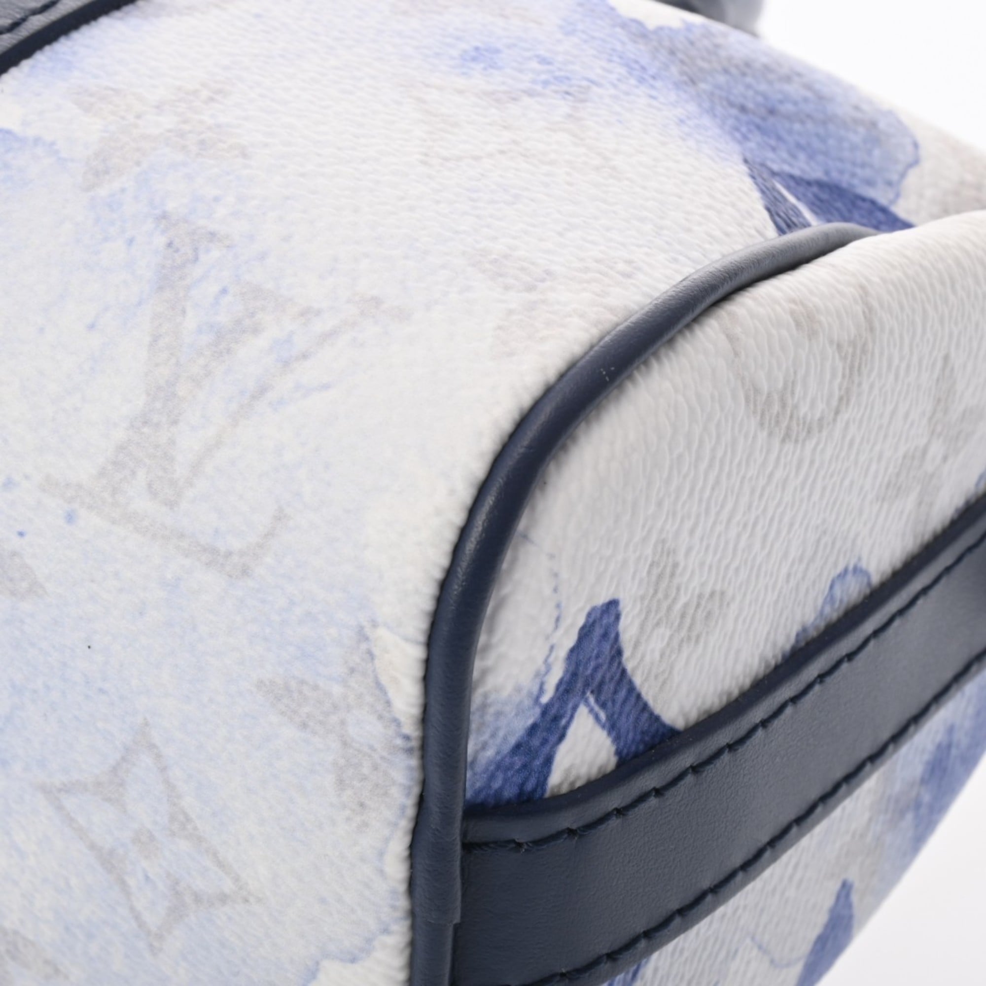Louis Vuitton Blue White Monogram Canvas Handbag