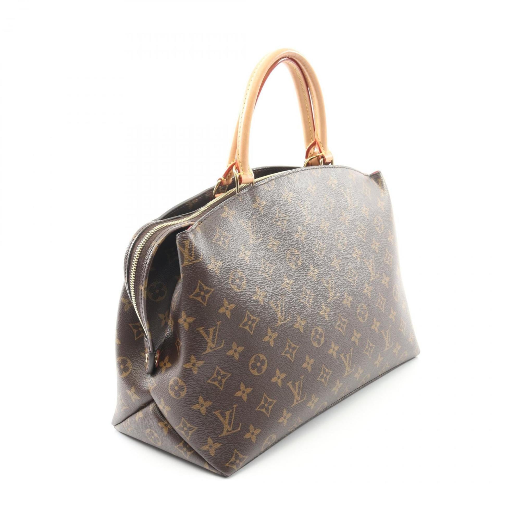 Louis Vuitton Brown Pvc Coated Canvas Leather Handbag