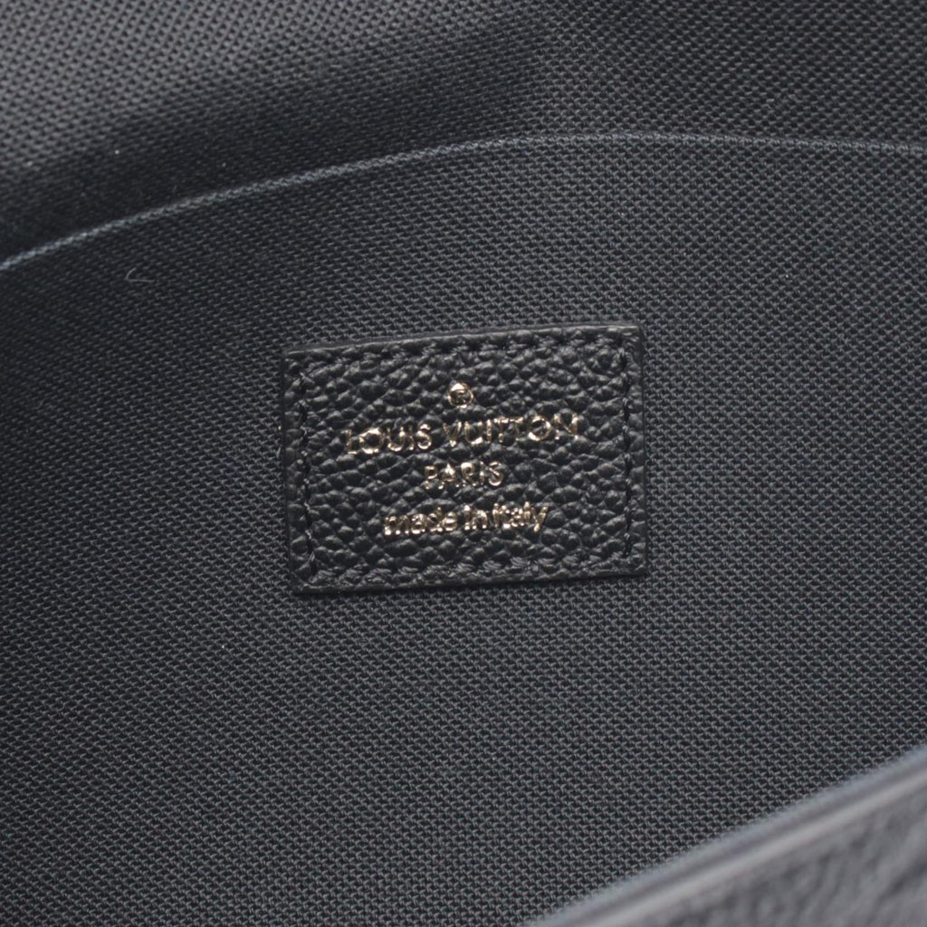 Louis Vuitton Black Noir Monogram Empreinte Handbag Pochette Pouch Shoulder Bag