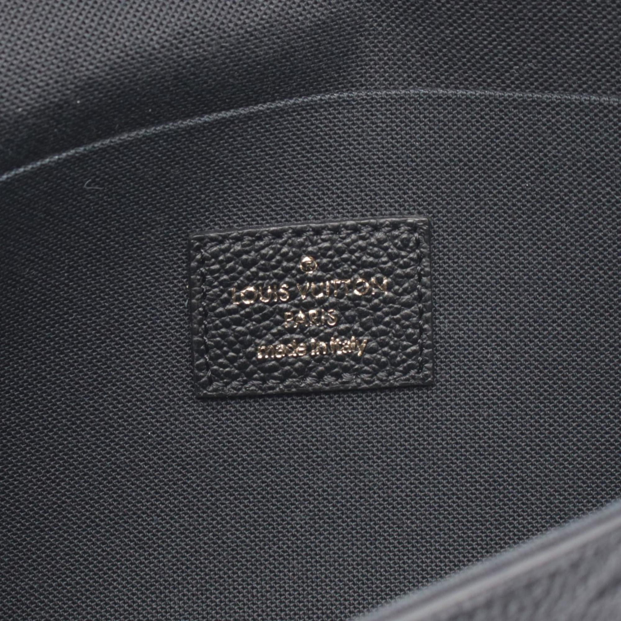Louis Vuitton Black Noir Monogram Empreinte Handbag Pochette Pouch Shoulder Bag