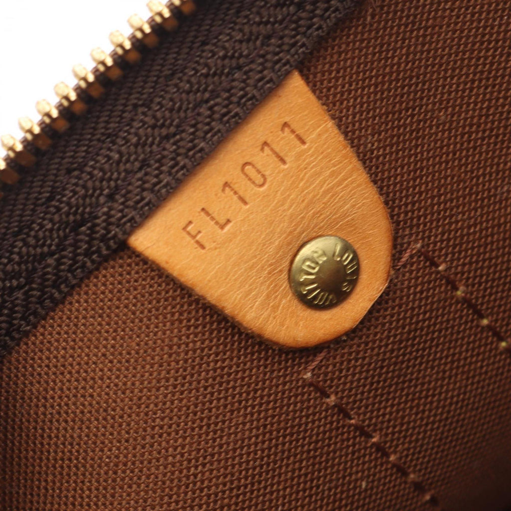 Louis Vuitton Brown Coated Canvas Leather Monogram Boston Bag