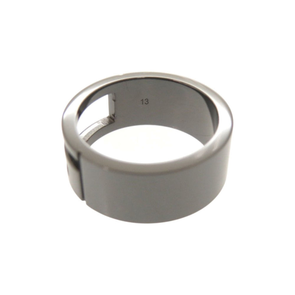 Gucci Gunmetal Silver 925 Band Ring (Pre-Owned)