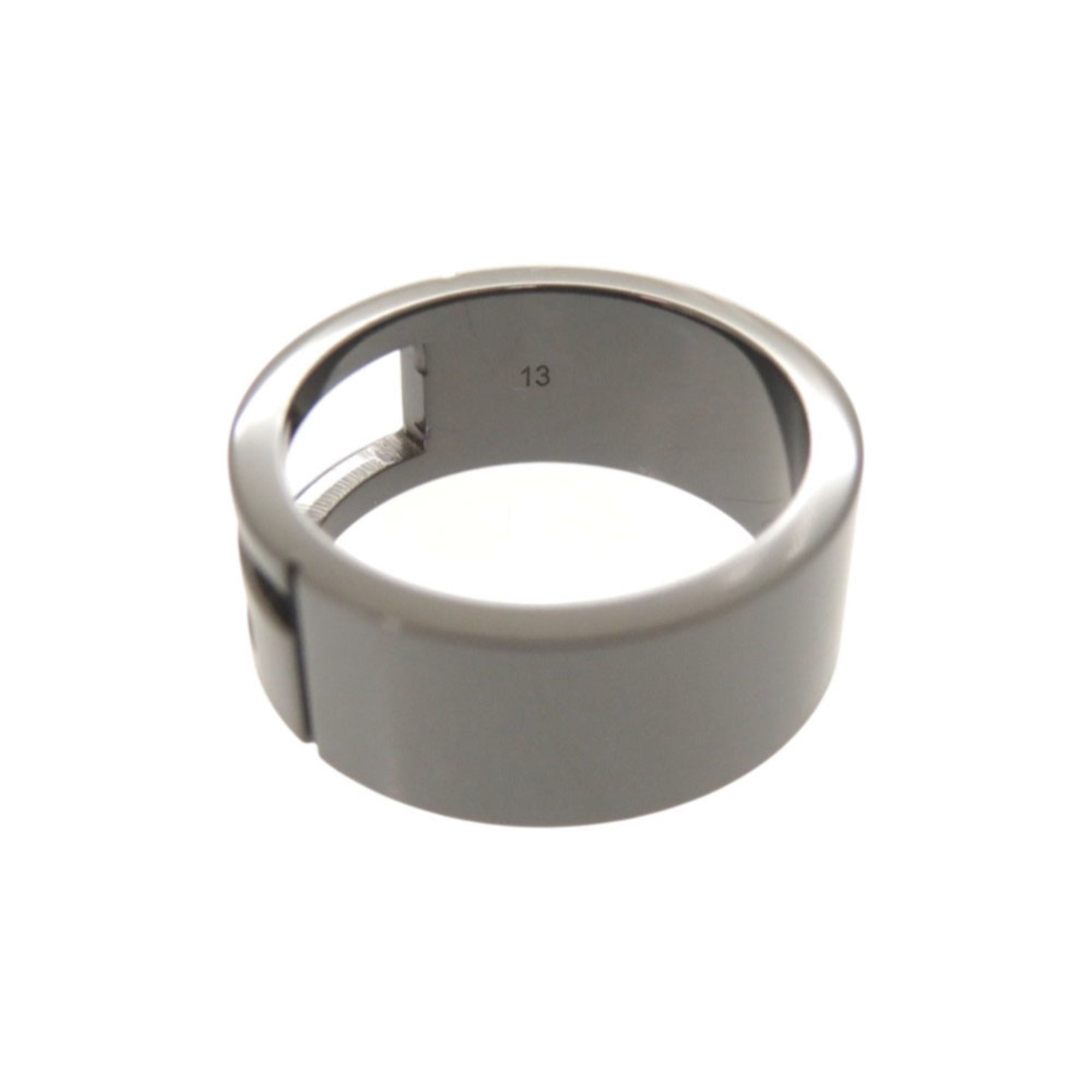 Gucci Gunmetal Silver 925 Band Ring (Pre-Owned)