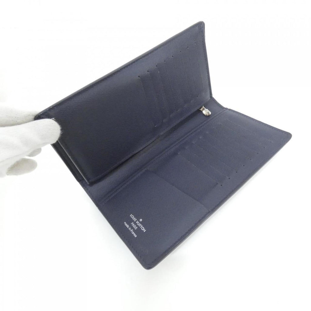 Louis Vuitton Navy Black Leather Long Wallet