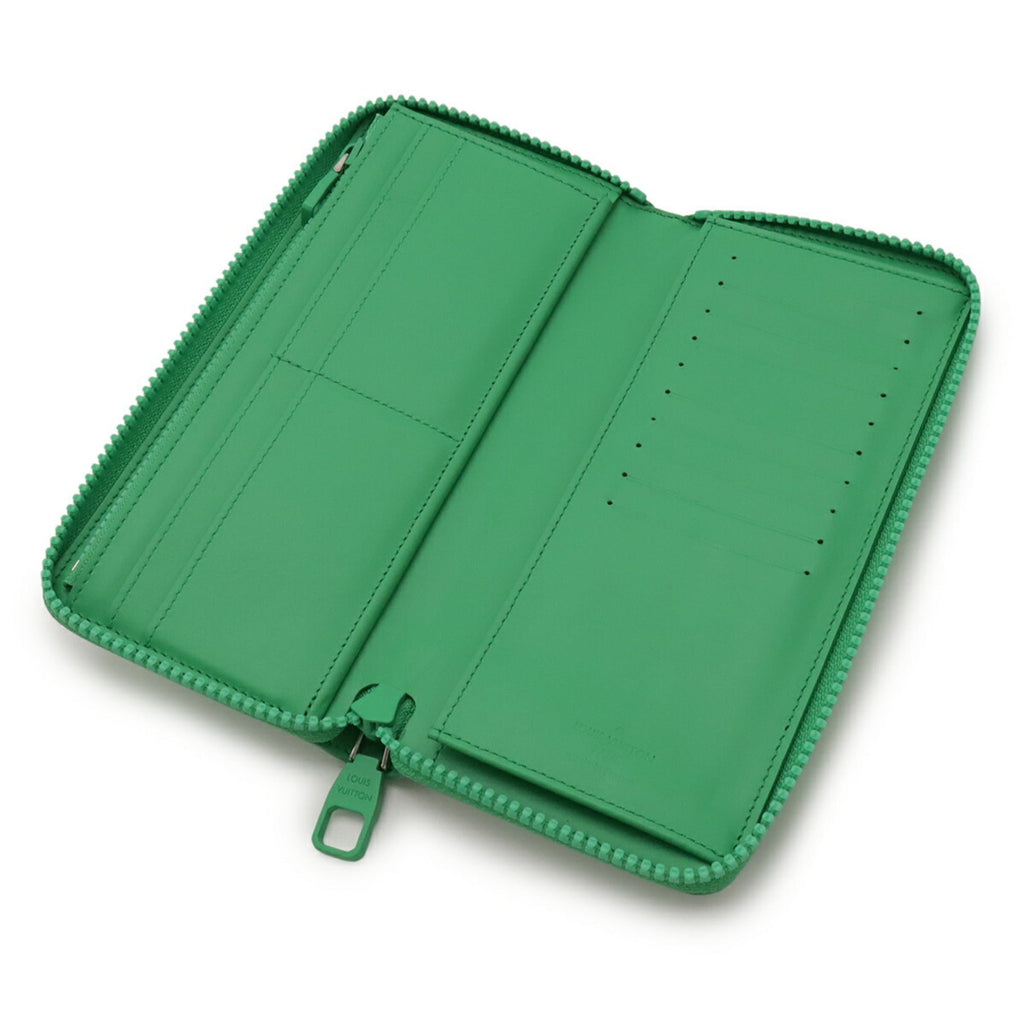 Louis Vuitton Green Vert Leather Long Wallet