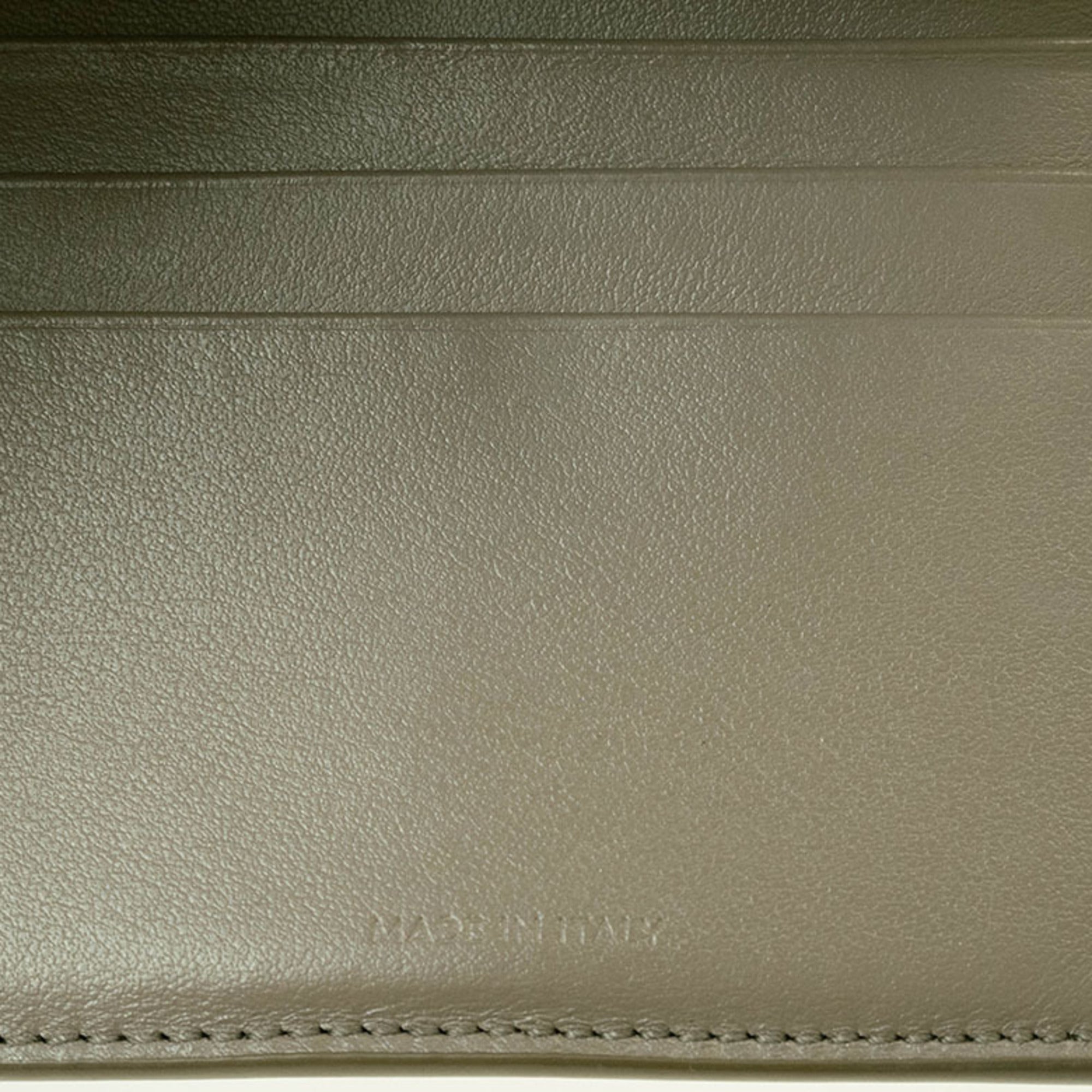Celine Beige Brown Leather Wallet (Bi-Fold)