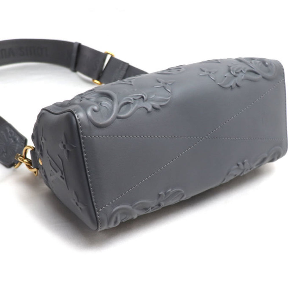 Louis Vuitton Gray Leather Shoulder Bag