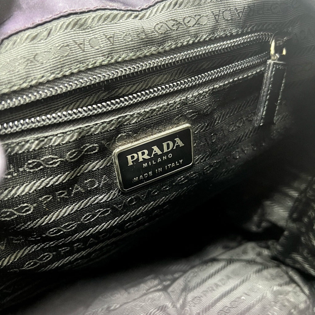 Prada Purple Nylon Leather Backpack