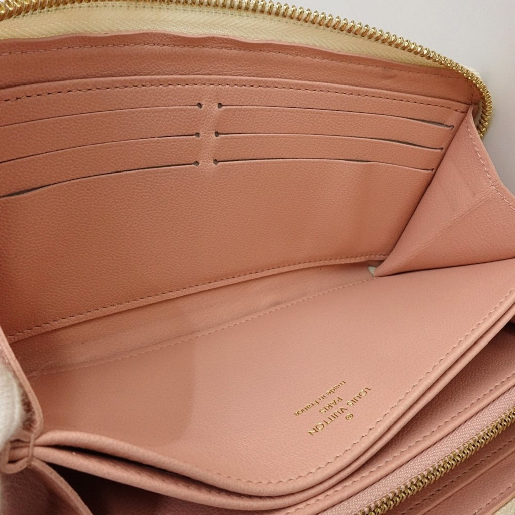 Louis Vuitton Cream Leather Long Wallet