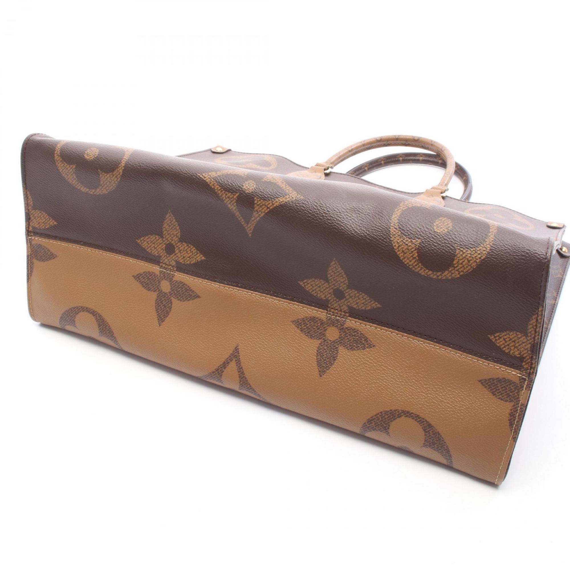Louis Vuitton Beige Brown Coated Canvas Tote Bag