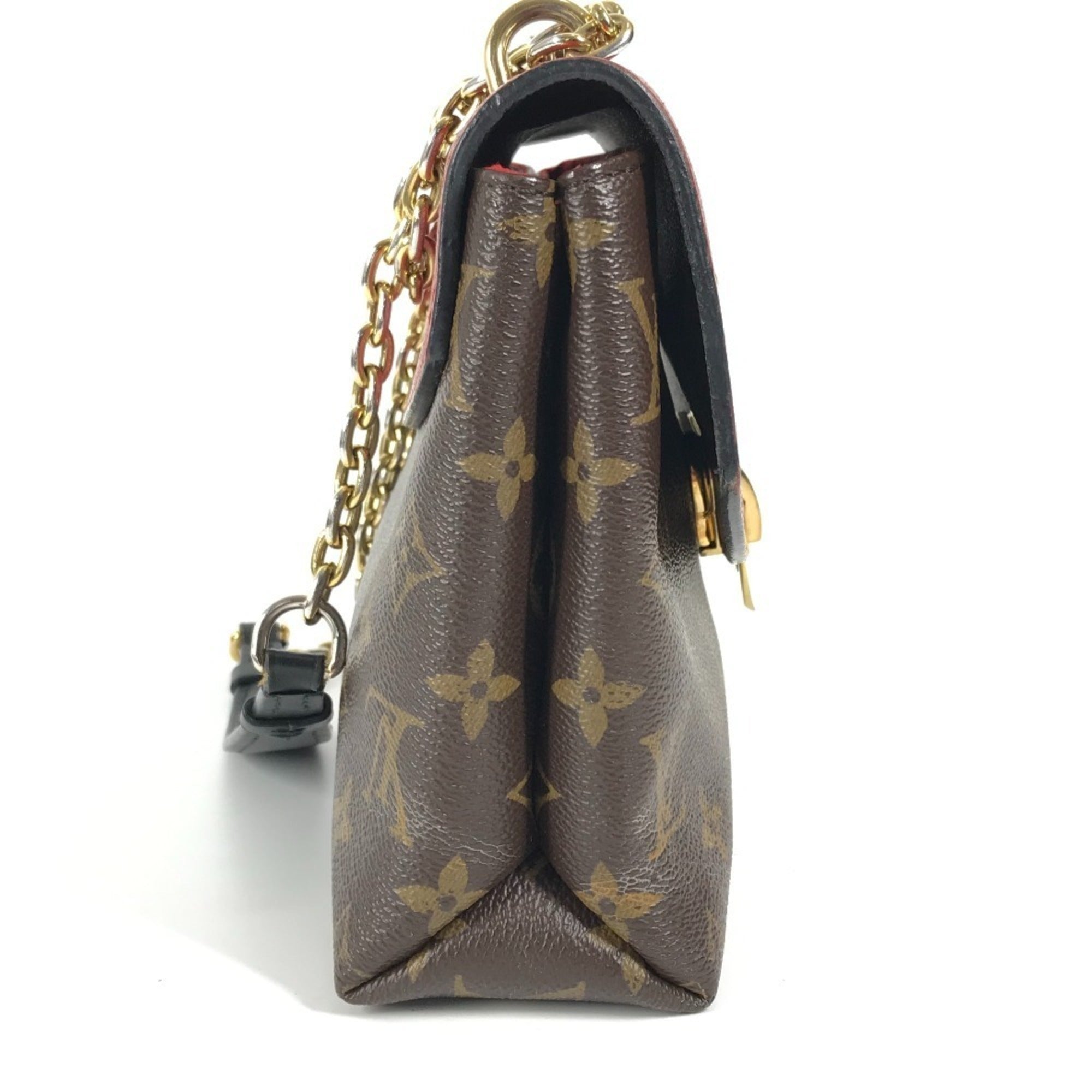Louis Vuitton Brown Red Color Monogram Pochette Shoulder Bag