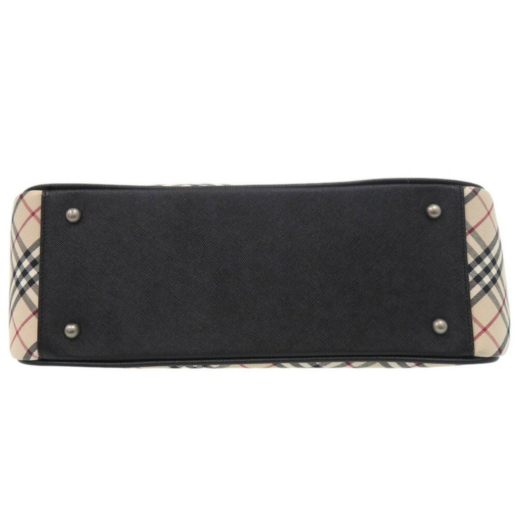 Burberry Multi-Color Leather Cotton Handbag