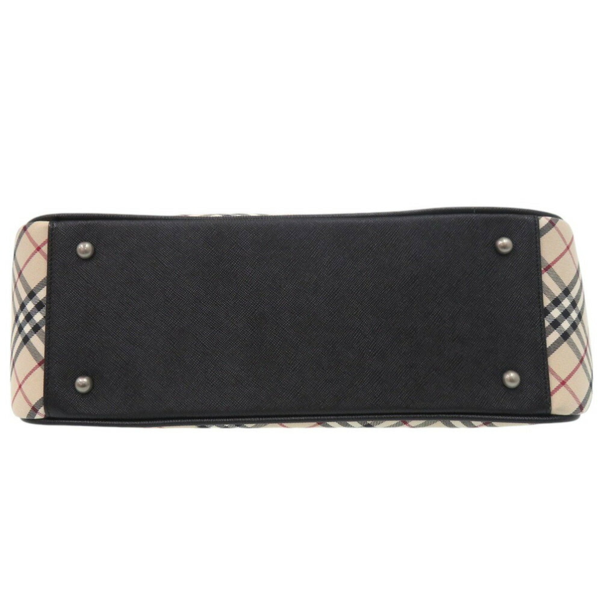 Burberry Multi-Color Leather Cotton Handbag
