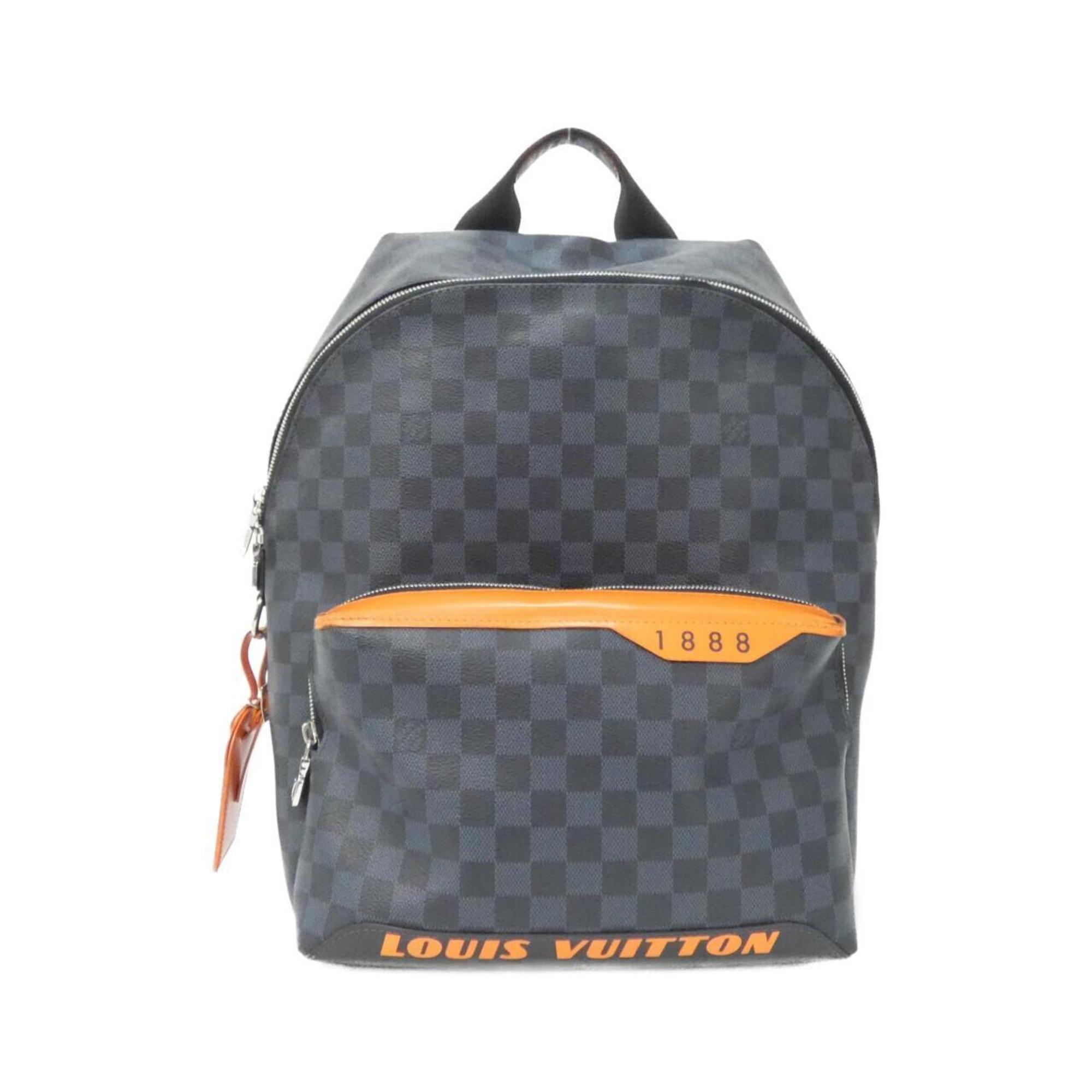 Louis Vuitton Black Cobalt Coated Canvas Backpack