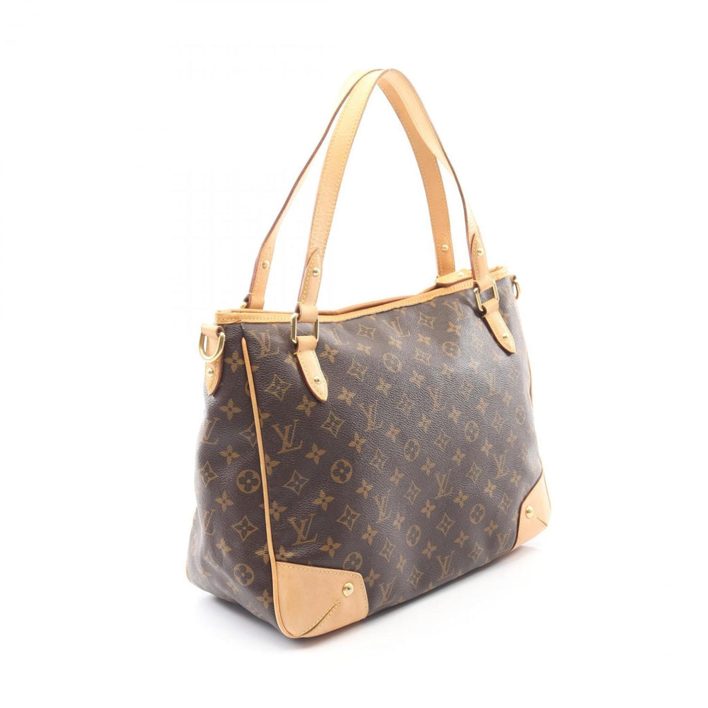 Louis Vuitton Brown Monogram Coated Canvas Leather Tote Bag