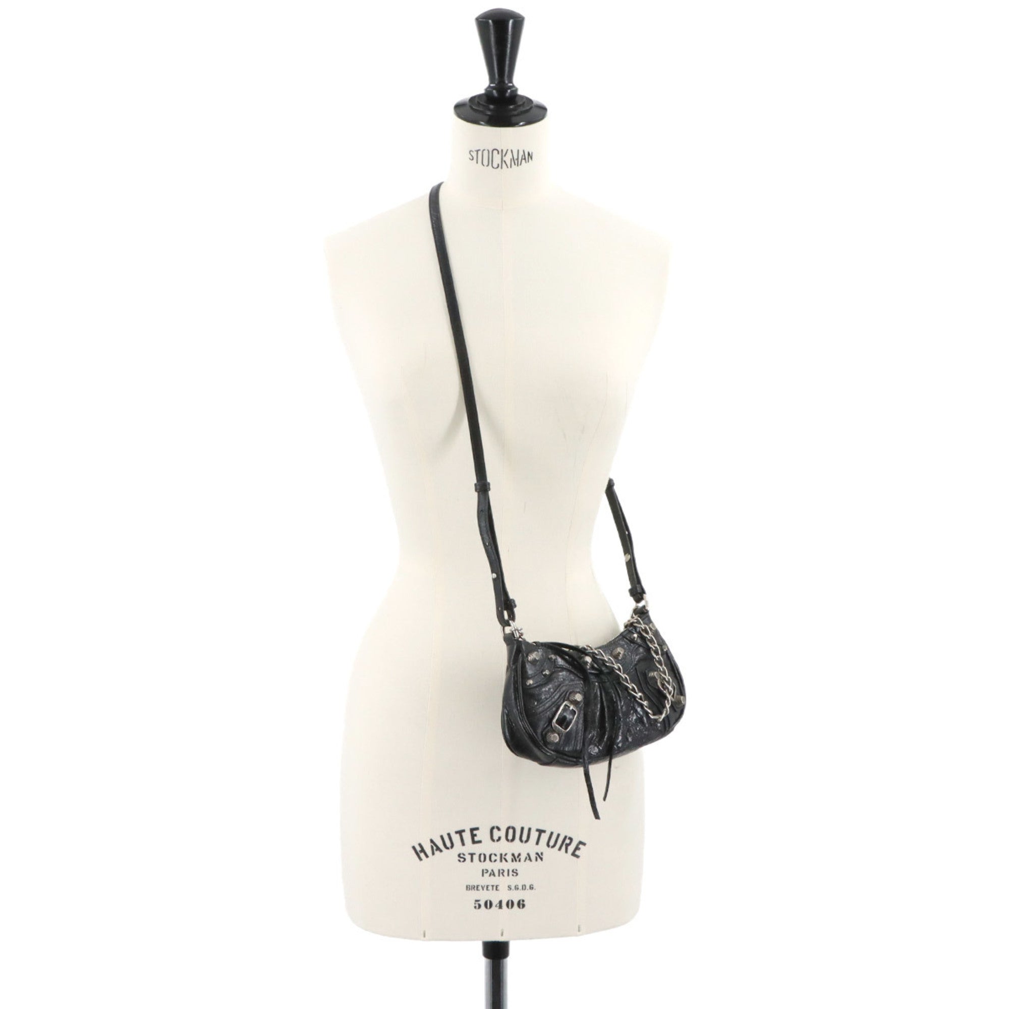 Balenciaga Black Leather Hand