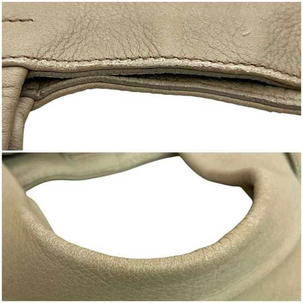 Prada Beige Leather Tote Bag