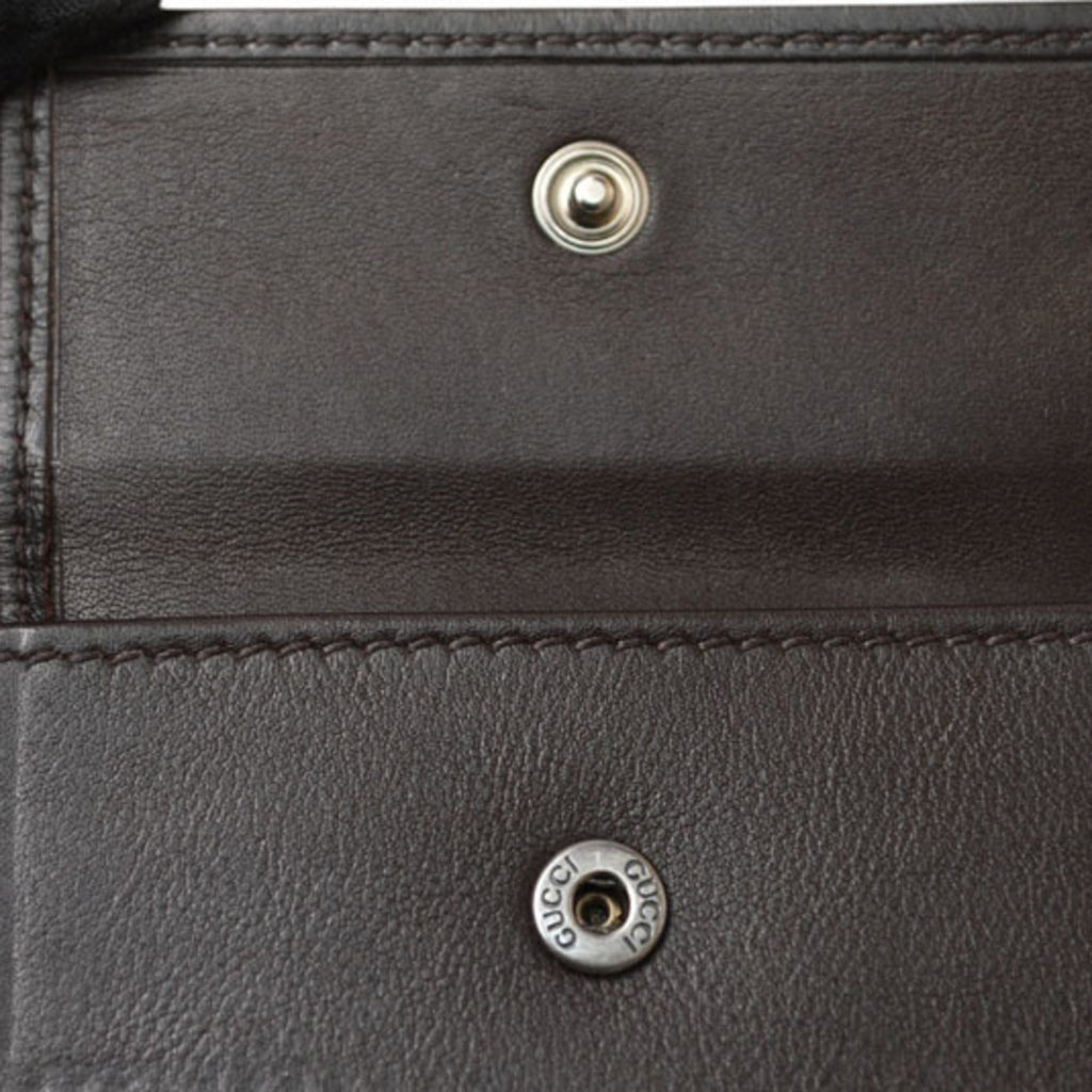Gucci Dark Brown Leather Wallet (Bi-Fold) (Pre-Owned)