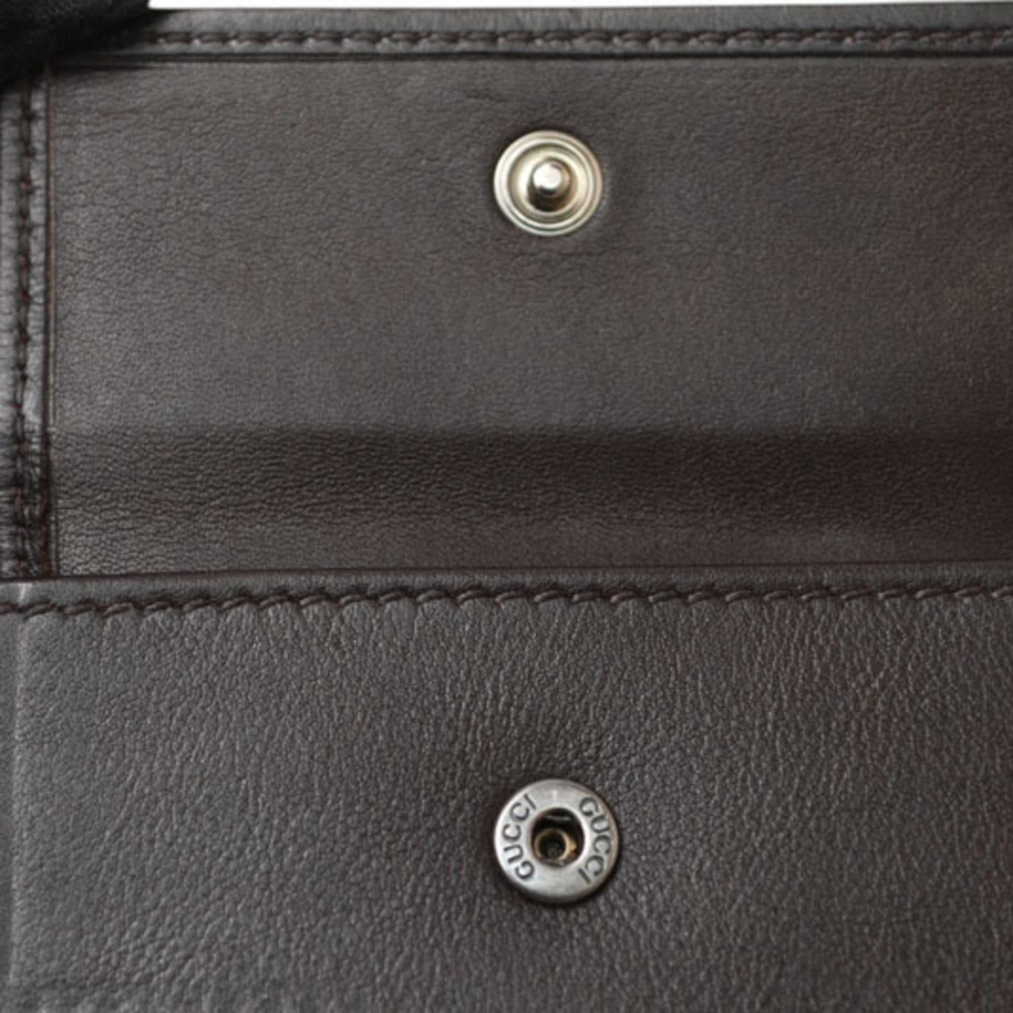 Gucci Dark Brown Leather Wallet (Bi-Fold) (Pre-Owned)