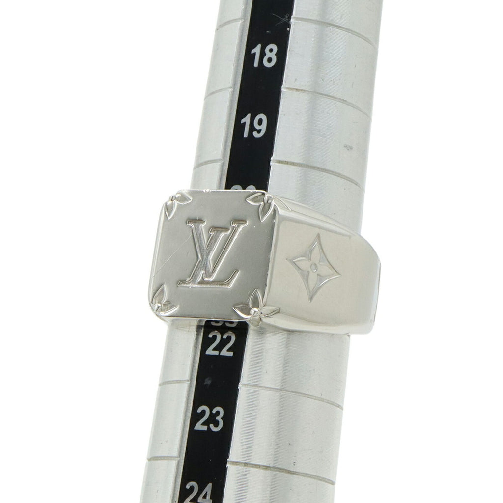 Louis Vuitton Silver Metal Band Ring