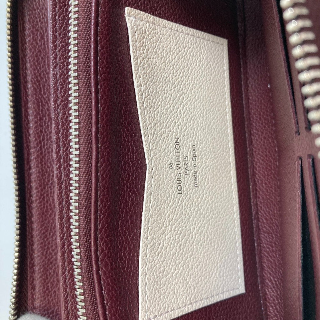 Louis Vuitton Beige Orange Leather Long Wallet